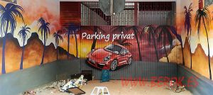 Graffiti Puerta Paredes Parquing Hospitalet 300x100000